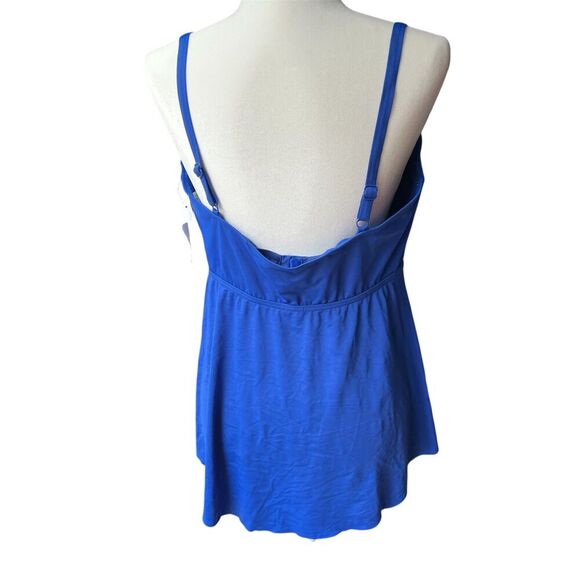 NWT CoCo Reef Swim Blue Babydoll Twist Tankini 16 40C - Picture 5 of 8